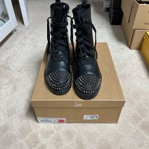 Christian Louboutin combat boot 100% Authentic